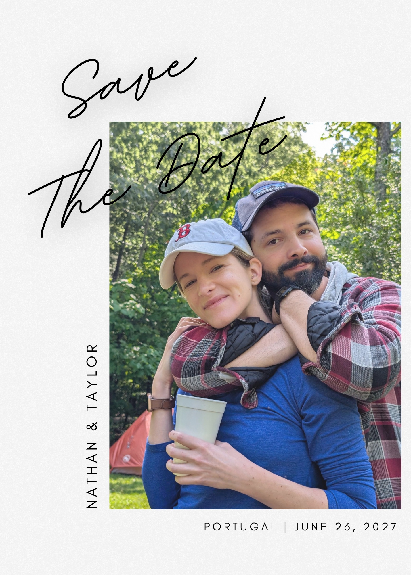 Save the Date — Nathan & Taylor, Portugal, June 26, 2027
